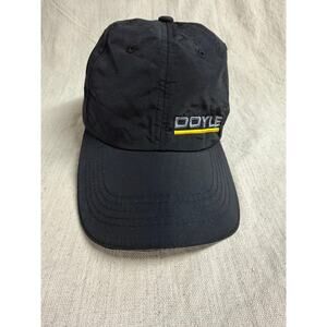 Doyle Sailing Nylon Strapback Hat Black Embroidered Logo Yacht Racing Cap Keeper